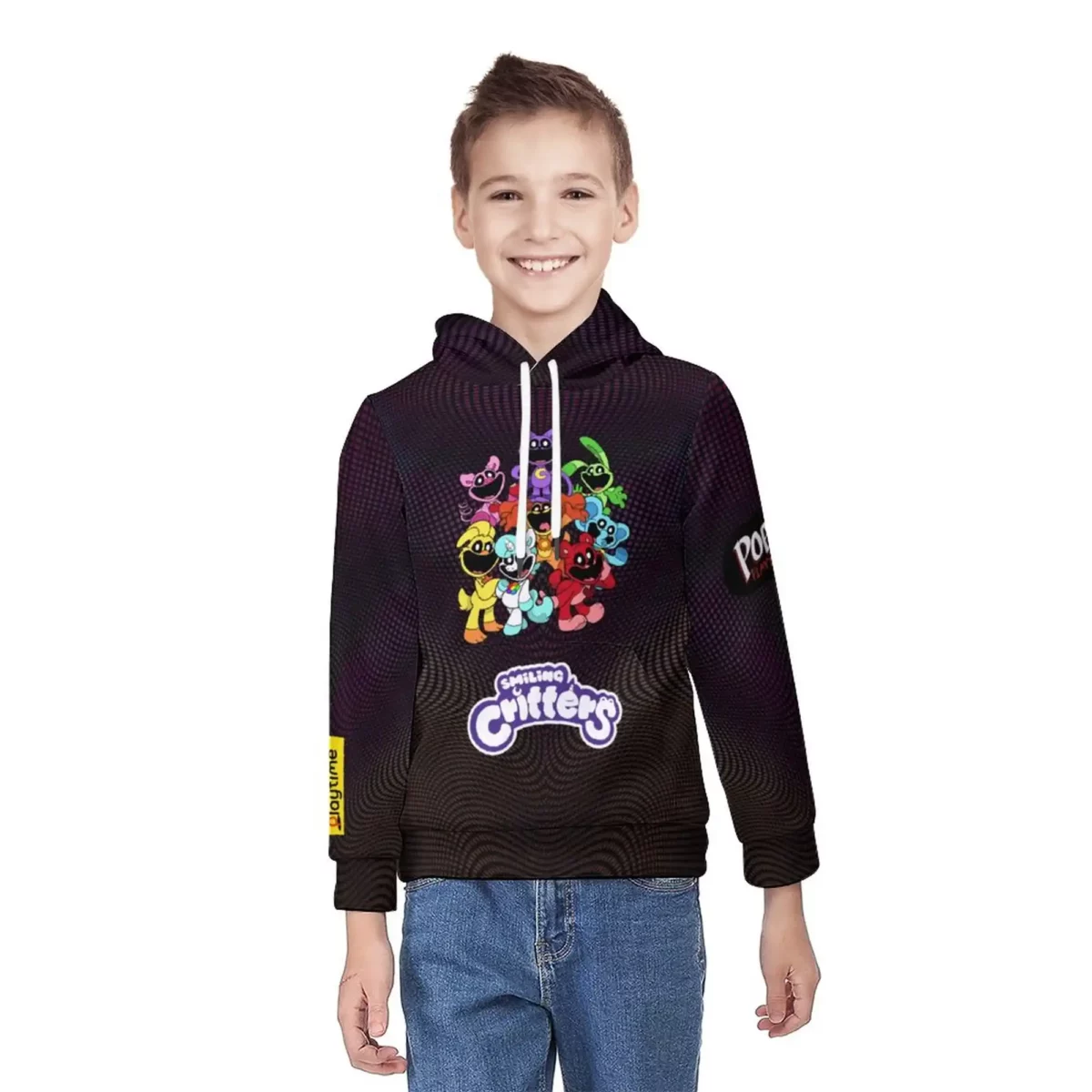 Smiling Critters Playtime Catnap Video Game Hoodie - Cozy and Cool Kids' Sweater ??