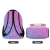 Geometric Pink and Purple, Roblox Avatars Girls Backpack with Customizable Name Cool Kiddo 32