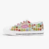 Personalized Squishmallows Food Canvas Low-Top Sneakers for kids. Colorful Casual Shoes Cool Kiddo 36