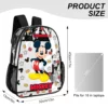 Mickey Mouse Personalized Transparent Backpack – 17 Inches Clear Book Bag Cool Kiddo 24