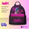 Jinx Character LoL Art Graffiti Style Mini Leather Backpack for Girls/Youth Cool Kiddo 28