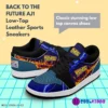 Back to the Future Movie Inspired Low-Top Leather Sneakers – Vintage Print Shoes for Youth/Adults Cool Kiddo 22