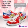 Salior Moon Anime Series Inspired Low-Top Leather Sneakers for youth/adults. Character Print Shoes Cool Kiddo