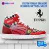 Custom Ferrari Racing Formula One 1 High-Top Leather Sneakers | Adult/Youth Sizes Cool Kiddo 28