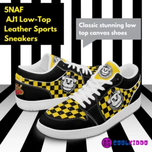 FNAF Five Nights at Freddy’s Video Game Shoes Inspired Low-Top Leather Sneakers for youth / adults Cool Kiddo