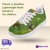 Personalized Plants vs Zombies Video Game Inspired Athletic Shoes for Kids/Youth Lightweight Mesh Sneakers Cool Kiddo 26
