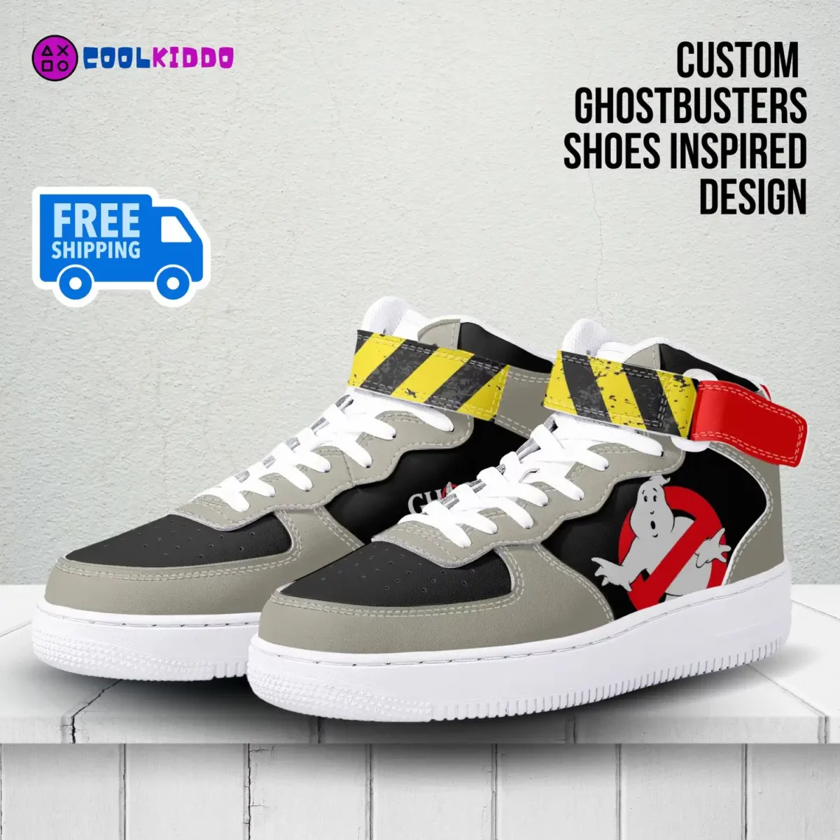 Custom GHOSTBUSTERS Air Force One Style High-Top Leather Sneakers – Casual Shoes for Youth/Adults Cool Kiddo 10