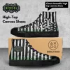 Custom Beetlejuice High-Top Canvas Shoes | From the Beetlejuice Movie | Adult/Youth – Black Sole Sneakers Cool Kiddo 26