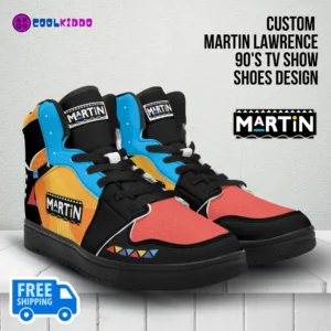 Custom Martin Lawrence Show High-Top Leather Sneakers – 90’s TV Show Inspired Character Cool Kiddo 10
