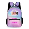 Personalized Pink and Purple, Roblox Avatars Girls Backpack with Customizable Name Cool Kiddo