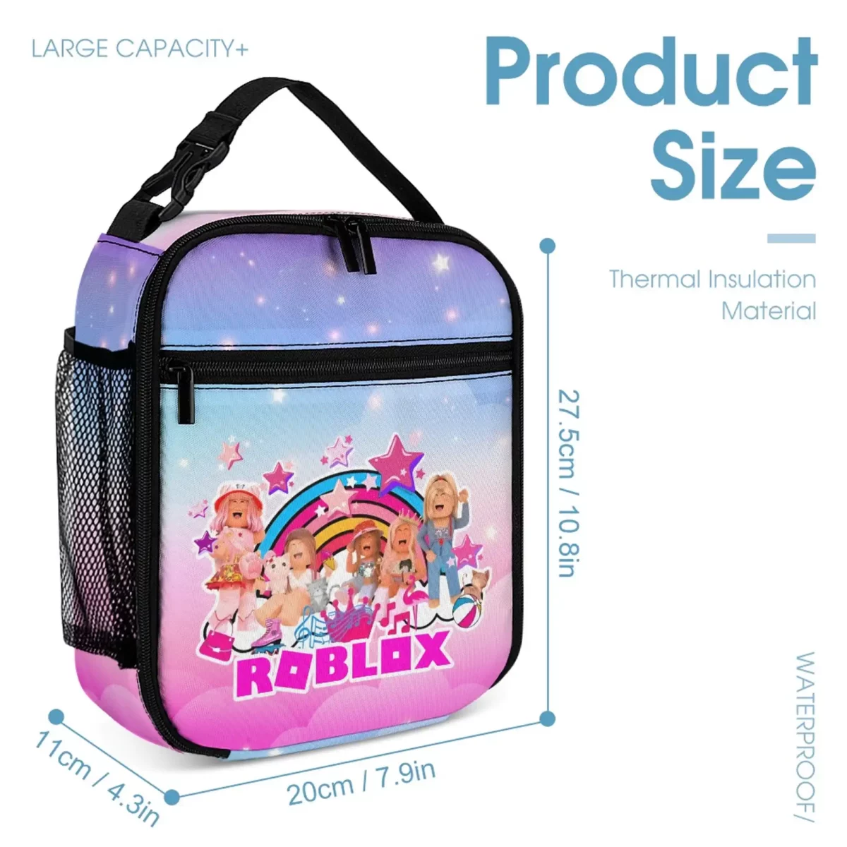 Customizable Roblox Girl backpack, lunch bag and pencil case package | Back to School combo Cool Kiddo 12