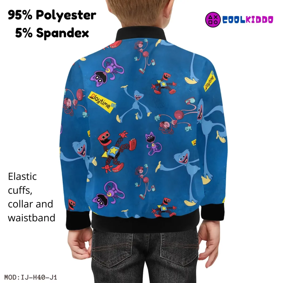 Kids’ Poppy Playtime Bomber Jacket with Pockets – All Over Print – Spring/Autumn Wear 🎮🍂 Cool Kiddo 12