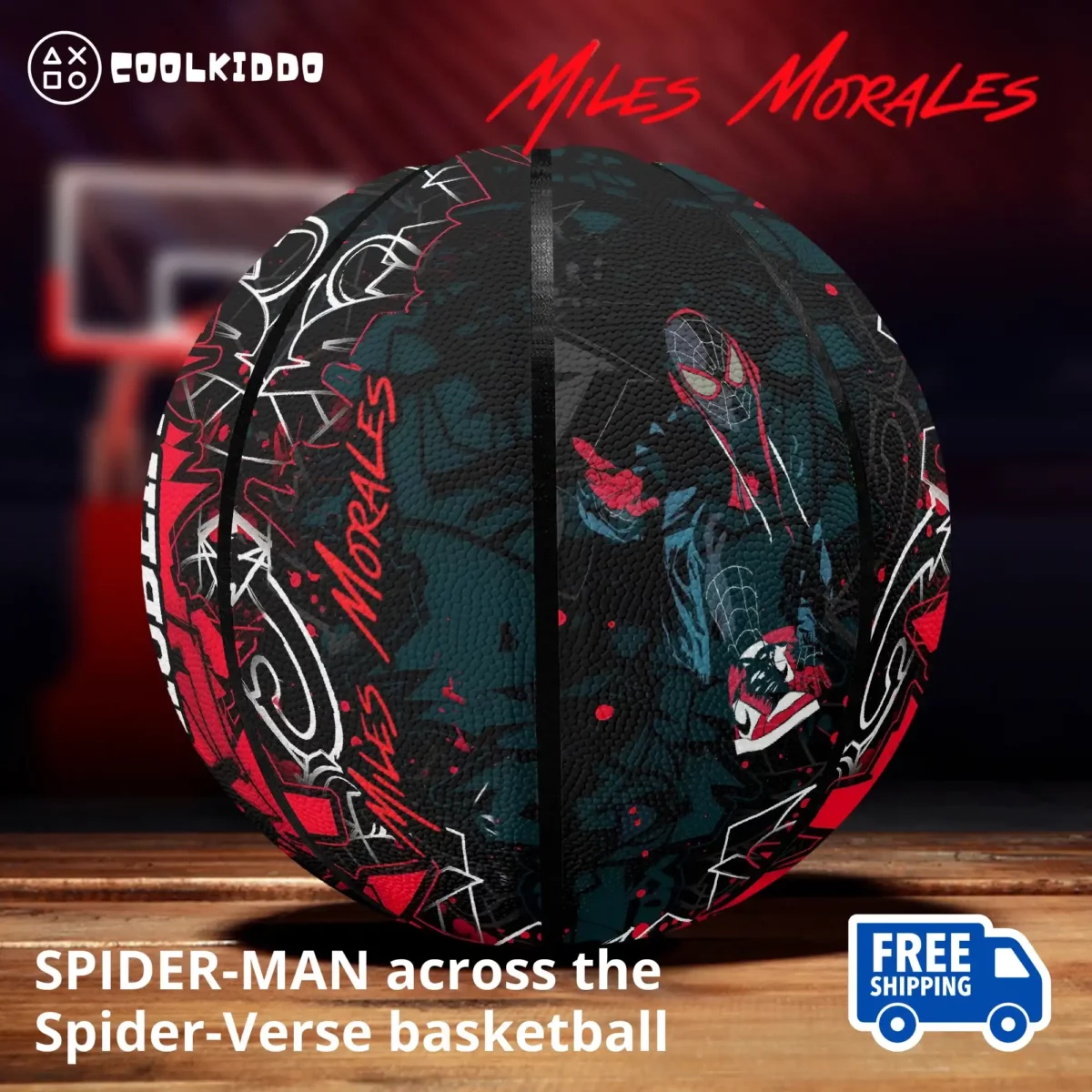 Personalized Name | Miles Morales Spiderman Basketball Spider-Verse movie inspired basketball for kids and youth Cool Kiddo 20