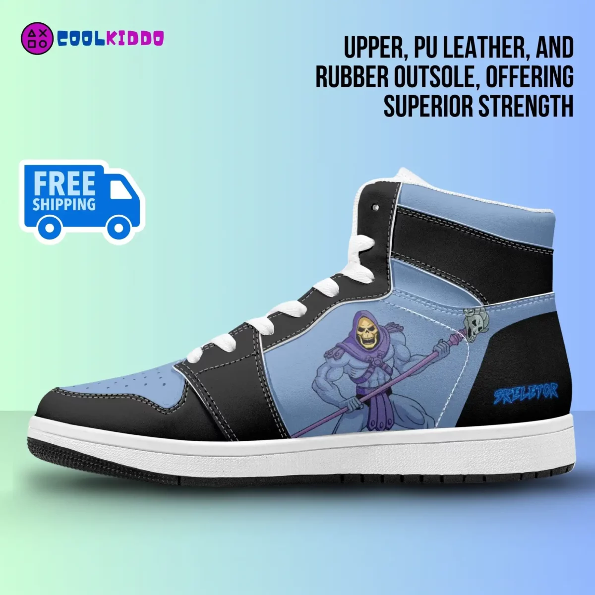 Custom Skeletor Masters of the Universe High-Top Adult/Youth Casual Sneakers Cool Kiddo 14