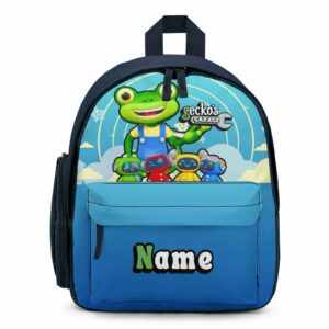 Personalized Gecko’s Garage Characters Blue Children’s School Bag – Toddler’s Backpack Cool Kiddo 10