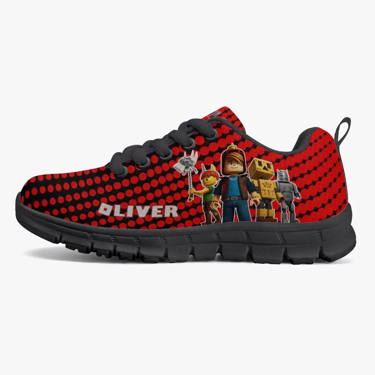 Personalized Roblox Video Game Red Shoes for Boys Lightweight Mesh Blue Sneakers Cool Kiddo 20