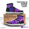 Personalized Miles Morales Spider Verse Earth 42 Prowler High-Top Leather Black Purple Cool Kiddo 28