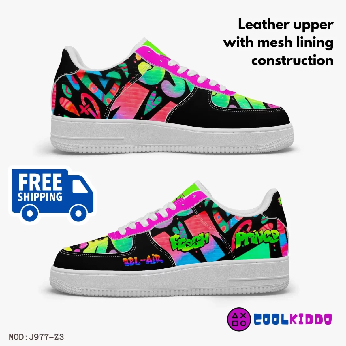 Custom Fresh Prince of Bel-Air AF1 Low-Top Leather Sneakers, Casual Shoes for any season. 90’s TV Show Inspired Cool Kiddo 22