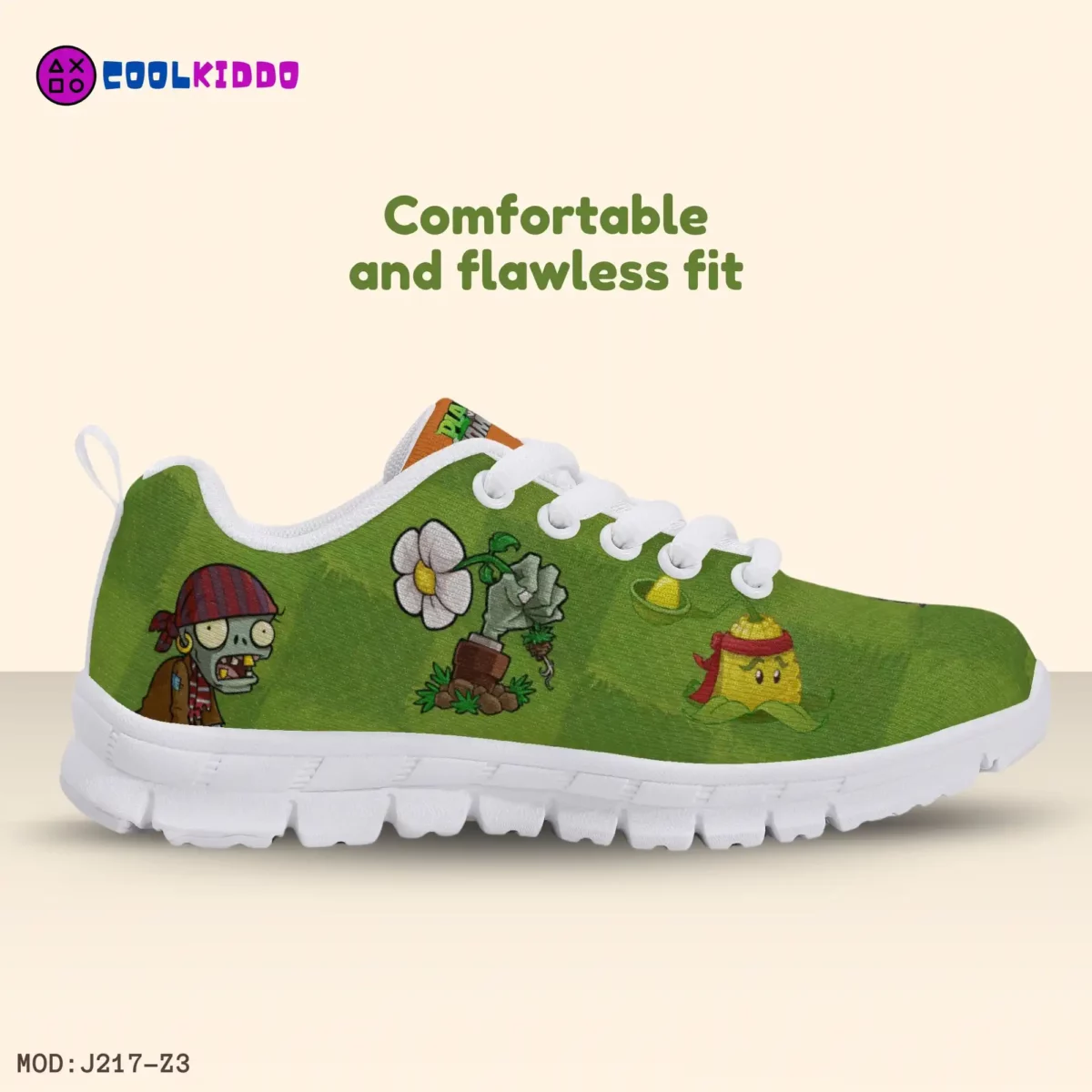 Personalized Plants vs Zombies Video Game Inspired Athletic Shoes for Kids/Youth Lightweight Mesh Sneakers Cool Kiddo 14