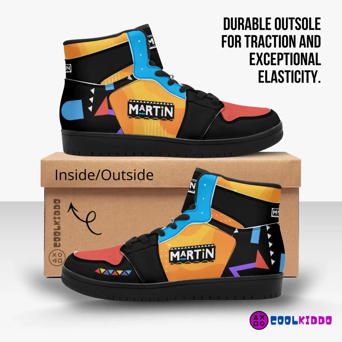 Custom Martin Lawrence Show High-Top Leather Sneakers – 90’s TV Show Inspired Character Cool Kiddo 14