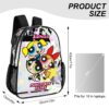 Personalized Clear Backpack The Powerpuff Girls – Transparent Bag 17 inch 2024 New Cool Kiddo 28