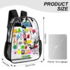 Personalized Battle for Dreams Island Clear Backpack Transparent Book Bag 17 inch Cool Kiddo 28