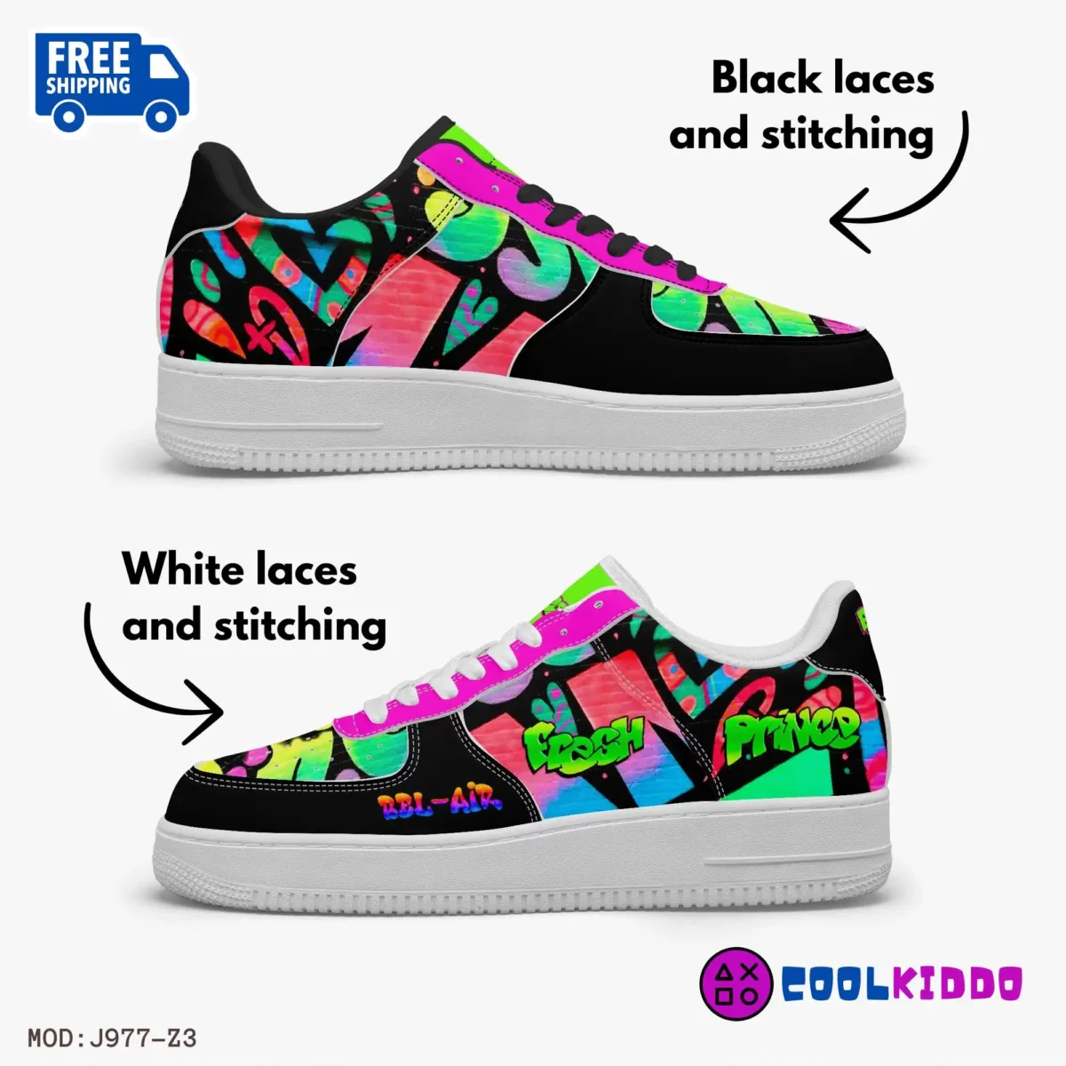 Custom Fresh Prince of Bel-Air AF1 Low-Top Leather Sneakers, Casual Shoes for any season. 90’s TV Show Inspired Cool Kiddo 20