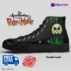 Grim Black and Green High-Top Canvas Shoes | From The Grim Adventures of Billy and Mandy | Adult/Youth – Black Sole Grim Sneakers Cool Kiddo 34