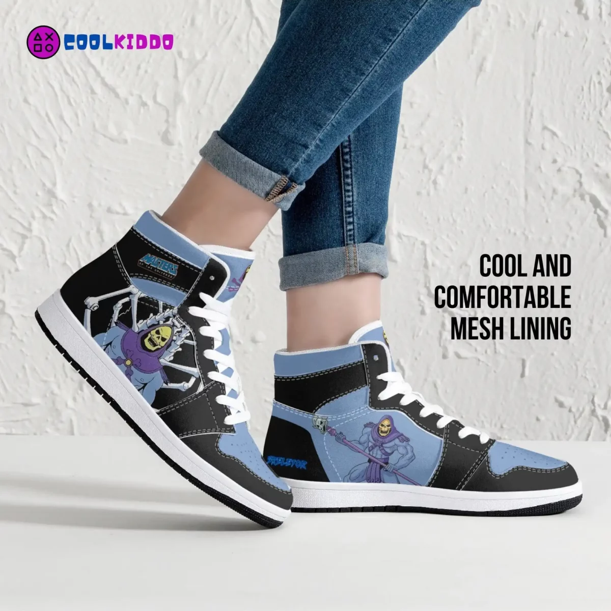 Custom Skeletor Masters of the Universe High-Top Adult/Youth Casual Sneakers Cool Kiddo 20