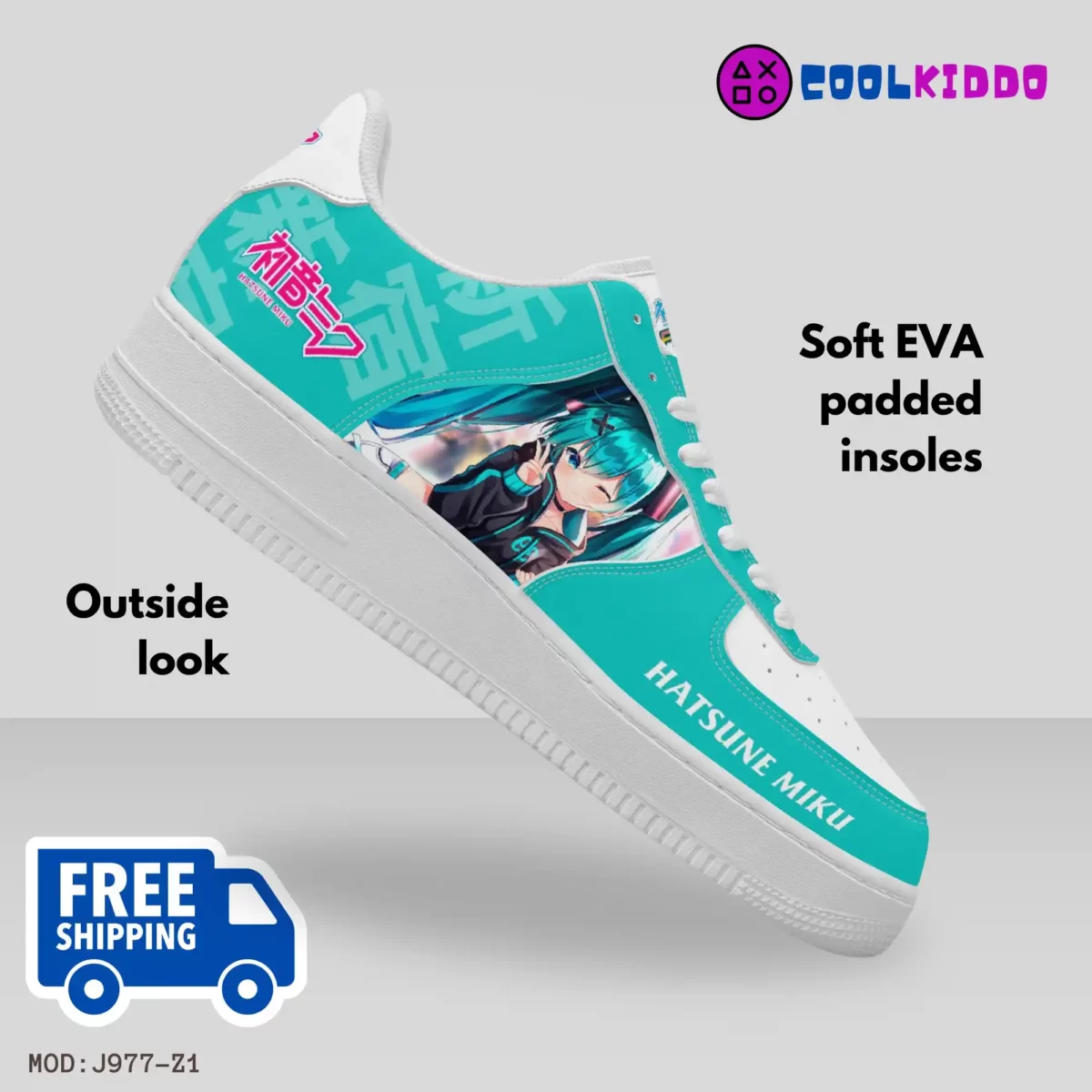 Custom Hatsune Miku Low-Top Leather Sneakers, Unisex –  Japanese Anime Character Cool Kiddo 16