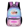 Geometric Pink and Purple, Roblox Avatars Girls Backpack with Customizable Name Cool Kiddo 36