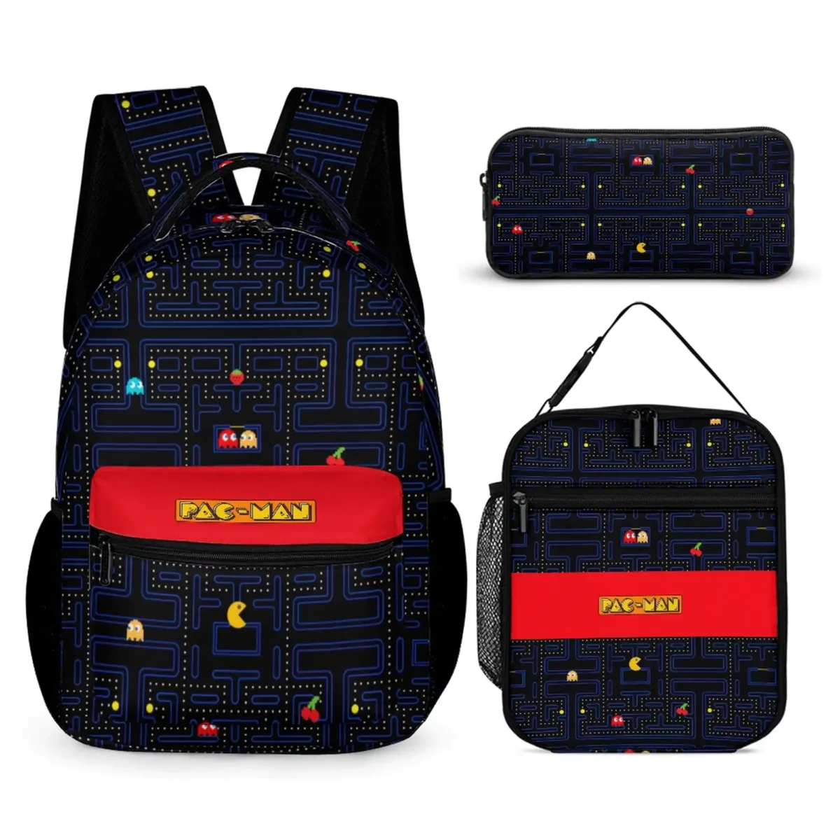 Pac-Man Three Piece Set: Backpack. Lunch Bag and Pencil Pouch Cool Kiddo 20