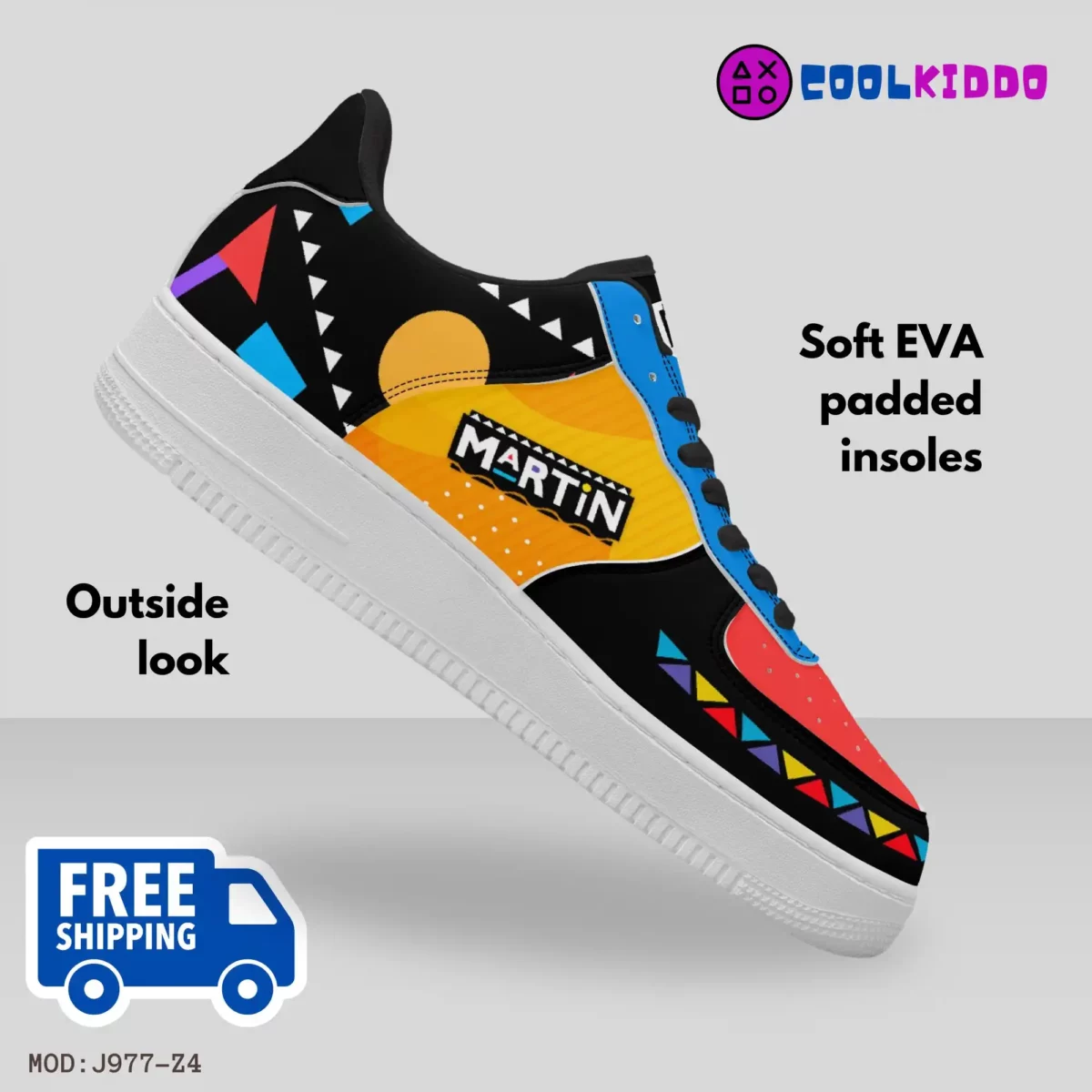 Custom Martin Lawrence Show Low-Top Leather Sneakers – 90’s TV Show Inspired Character Cool Kiddo 18