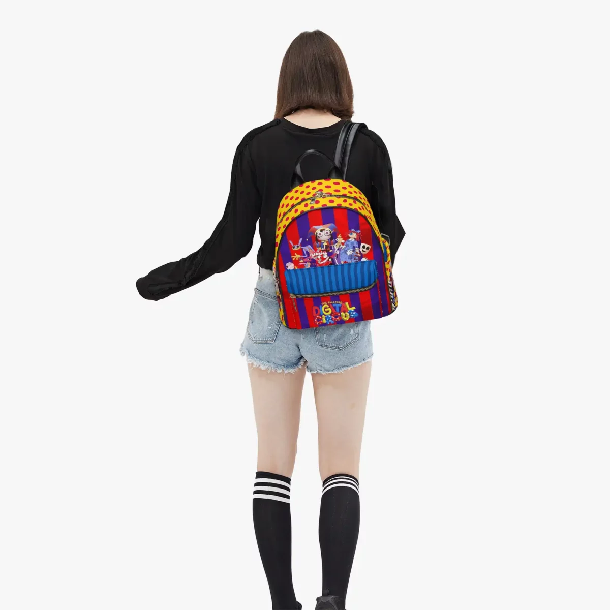 The Amazing Digital Circus Mini Leather Backpack – Pomni and friends print Cool Kiddo 18