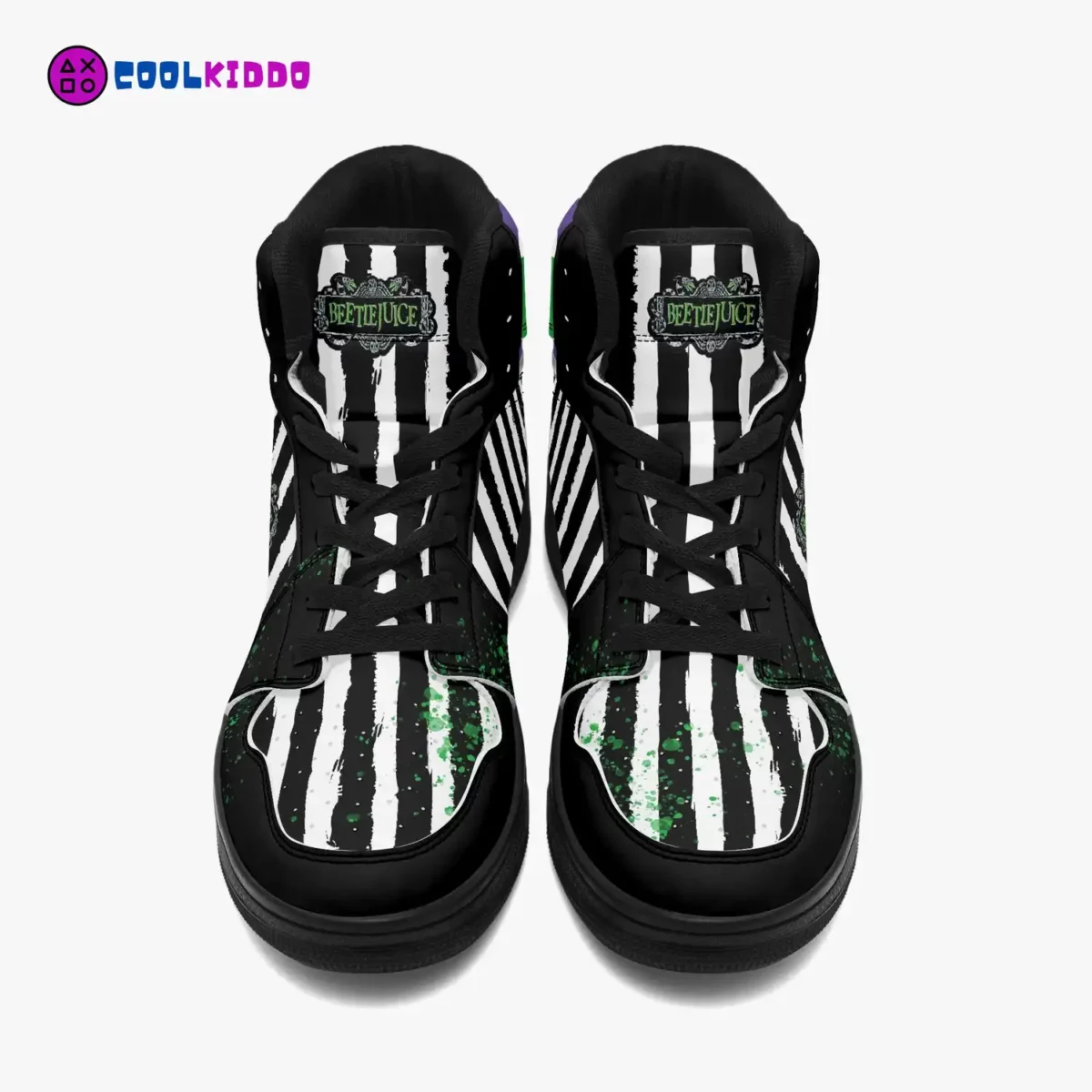 Custom Beetlejuice Movie Inspired High-Top Leather Sneakers, Unisex Casual Shoes for any season Cool Kiddo 20