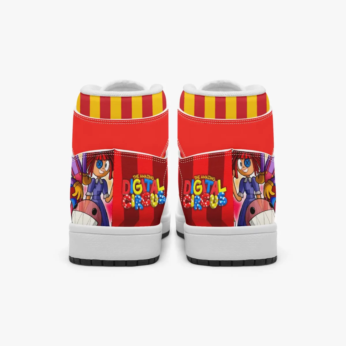 Personalized Name The Amazing Digital Circus Inspired High-Top Shoes, Leather Sneakers for Kids Cool Kiddo 20