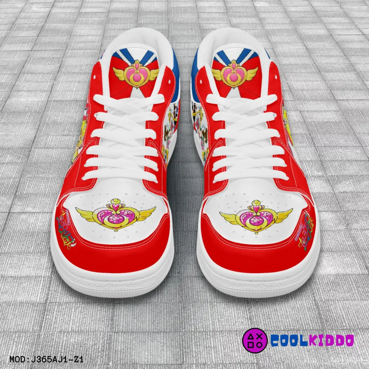 Salior Moon Anime Series Inspired Low-Top Leather Sneakers for youth/adults. Character Print Shoes Cool Kiddo 14