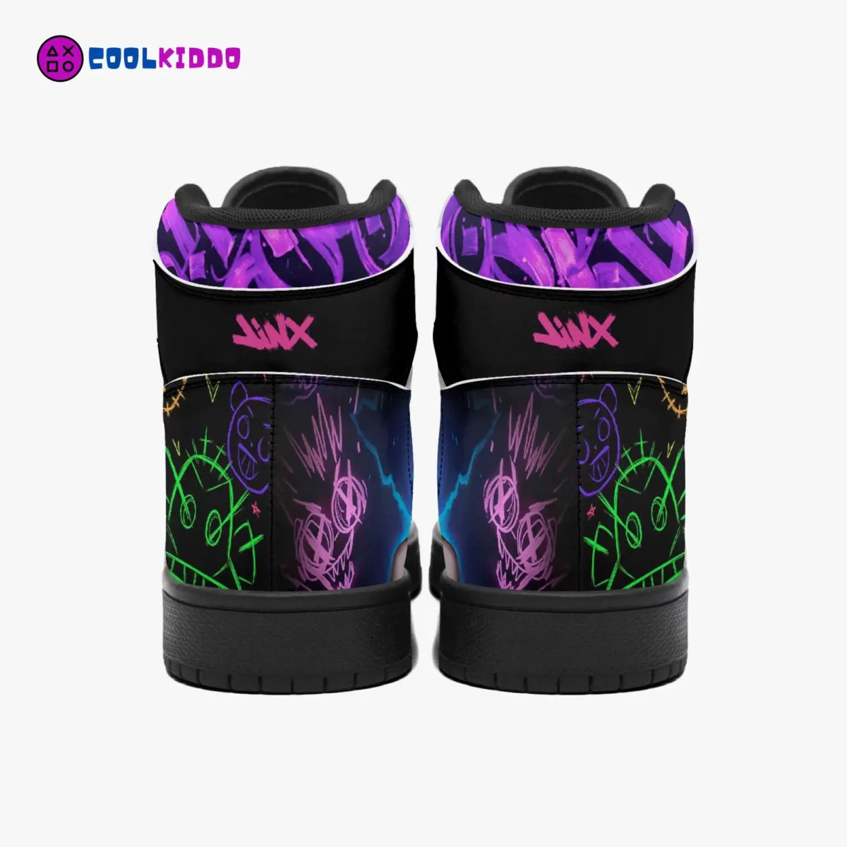 Jinx Character from ARCANE LoL High-Top Leather Sneakers, Unisex Casual Shoes for any season Cool Kiddo 20