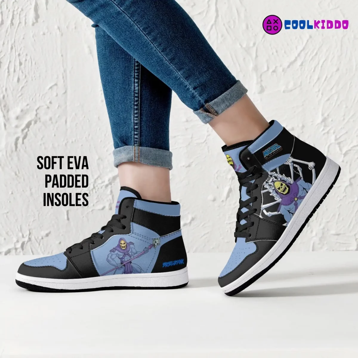 Custom Skeletor Masters of the Universe High-Top Adult/Youth Casual Sneakers Cool Kiddo 16