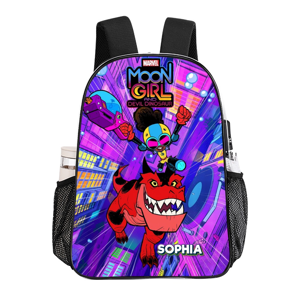 Personalized Moon Girl and The Devil Dinosaur Clear Backpack  – Transparent Bag 17-inch 2024 New Cool Kiddo 18