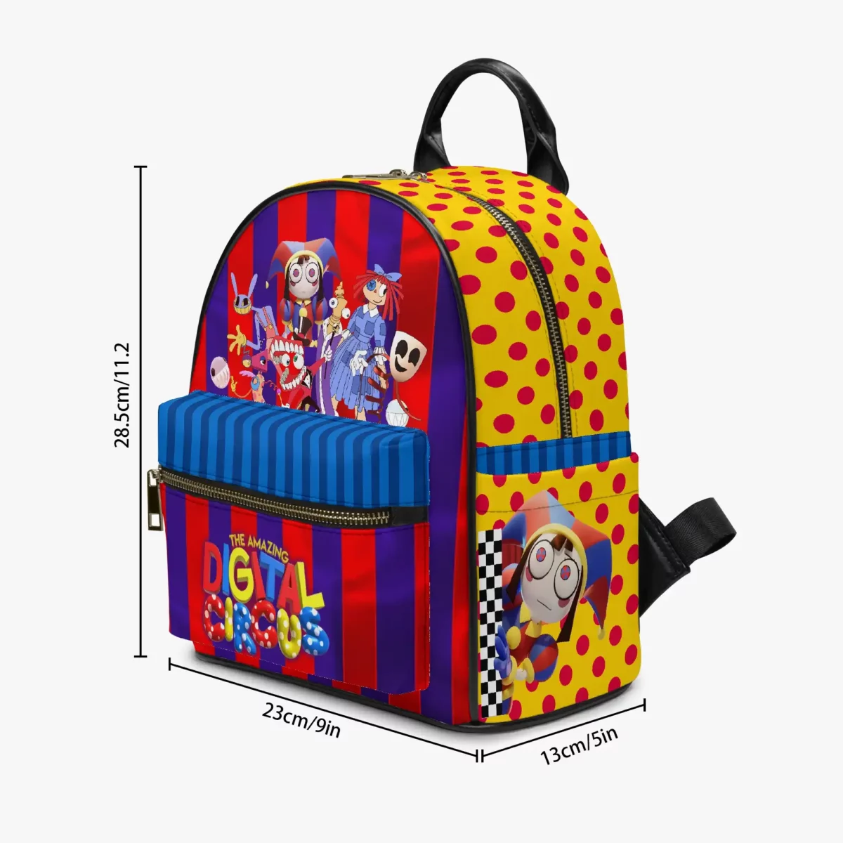 The Amazing Digital Circus Mini Leather Backpack – Pomni and friends print Cool Kiddo 20