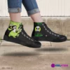 Grim Black and Green High-Top Canvas Shoes | From The Grim Adventures of Billy and Mandy | Adult/Youth – Black Sole Grim Sneakers Cool Kiddo 40