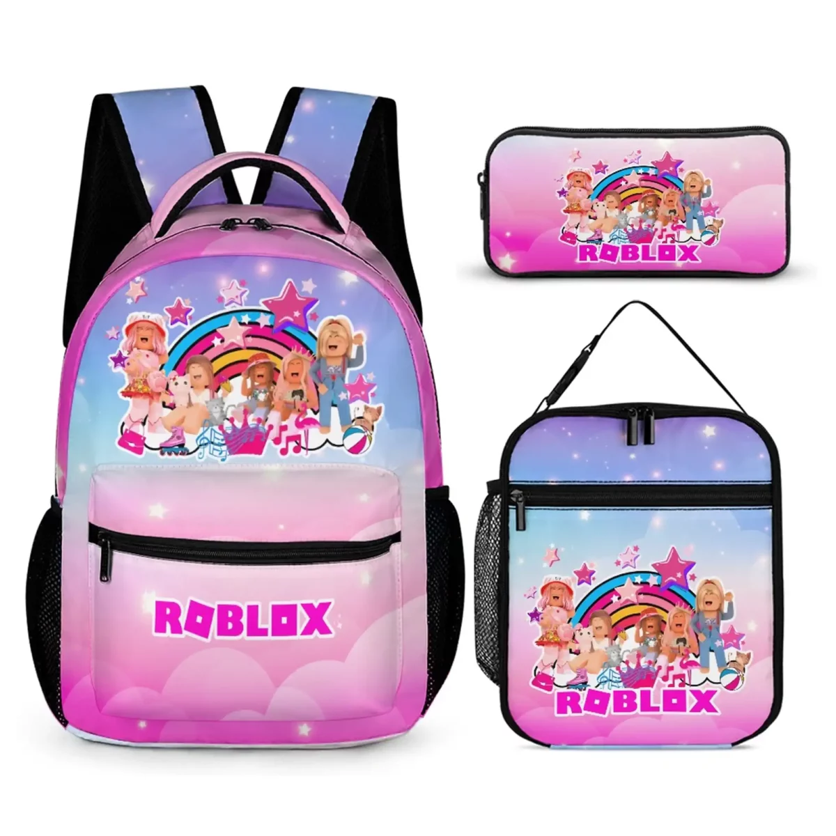 Customizable Roblox Girl backpack, lunch bag and pencil case package | Back to School combo Cool Kiddo 20