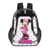Minney Mouse Personalized Transparent Backpack – 17 Inches Clear Book Bag Cool Kiddo 28