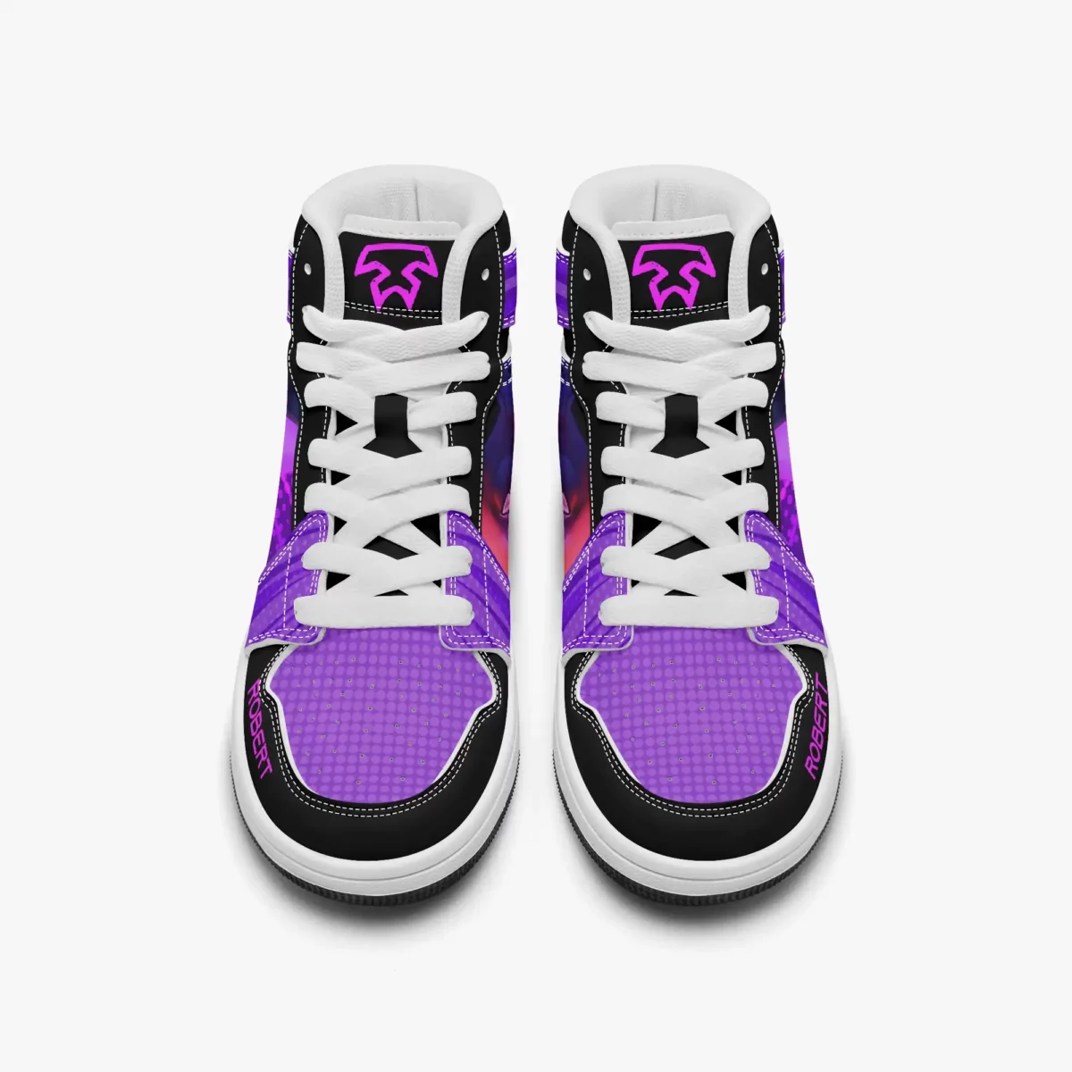 Personalized Miles Morales Spider Verse Earth 42 Prowler High-Top Leather Black Purple Cool Kiddo 24