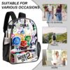 Personalized Inside Out 2 Movie Customizable Transparent Book Bag 17 inch 2024 New Clear Backpack Cool Kiddo 32