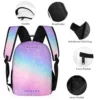 Personalized Pink and Purple, Roblox Avatars Girls Backpack with Customizable Name Cool Kiddo 40