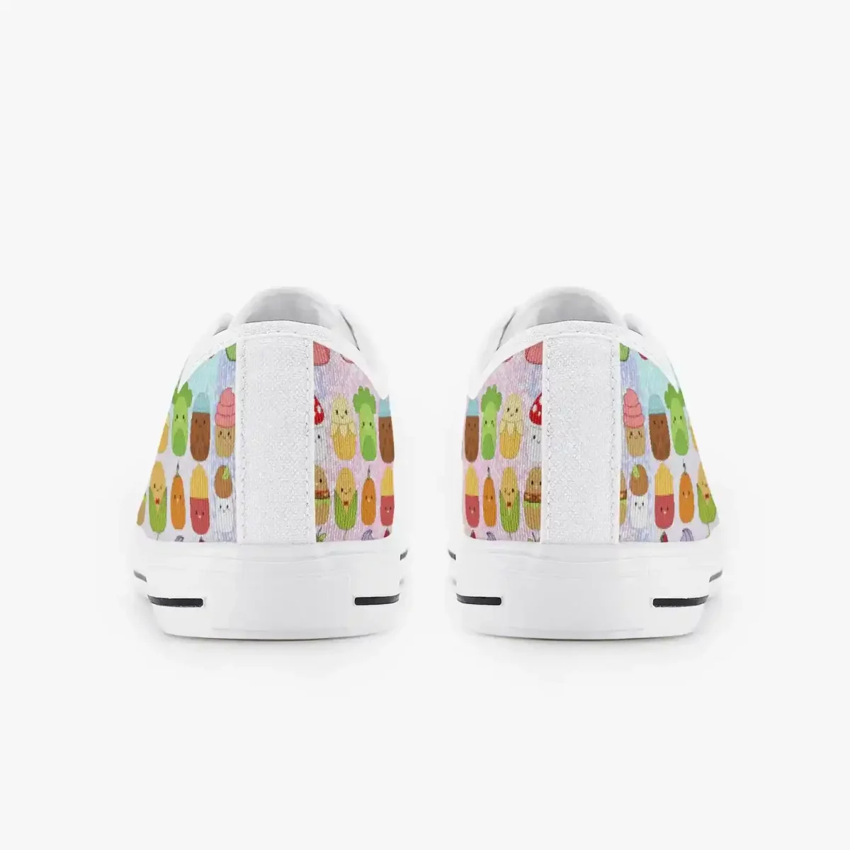 Personalized Squishmallows Food Canvas Low-Top Sneakers for kids. Colorful Casual Shoes Cool Kiddo 24