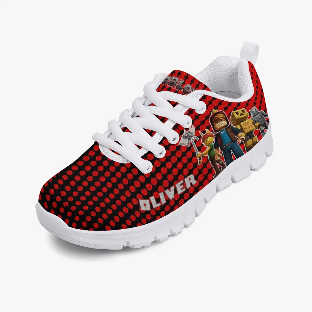 Personalized Roblox Video Game Red Shoes for Boys Lightweight Mesh Blue Sneakers Cool Kiddo 16