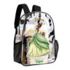 Personalized Disney’s PrincessTiana from Frog – Transparent Bag 17 inch 2024 New Backpack Cool Kiddo 26